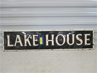 Metal lake house sign 8x36