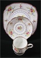 Royal Albert Petit Point Tea Cup, Saucer, Plate