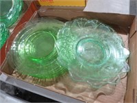 COLL OF VASELINE GLASS PLATES