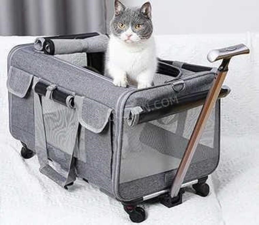 Rolling Pet Trolley Bag - NEW