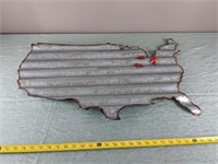 Galvanized US Map Memo Board (30" x 20")