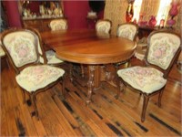Dining Table, 71" x 45" x 30", 2-Pedestal Table