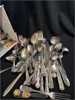 ASSORTED SILVERPLATE FLATWARE - VARIOUS MAKERS