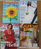 Magazine lost, in style, log home living, brides,