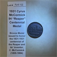 1931 IH & Cyrus McCormick "Reaper" Centennial