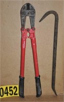 18" bolt cutters & crow bar