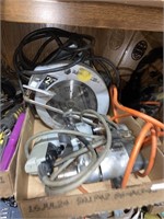 assorted corded tools circular saw