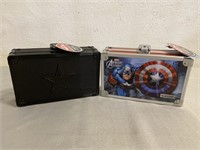 2 Locking Pencil Boxes Converse & Captain America