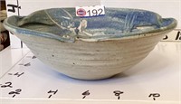 POTTERY SERVING BOWL, SIGNED