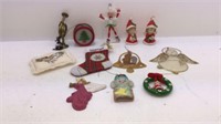 12 assorted Christmas ornaments