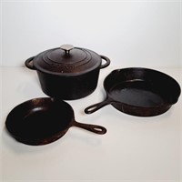 Cast Iron Dutch Oven, Wagner Skillet