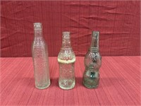 3 Soda Glass Bottles: Indian River, Lexington,