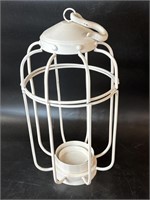 Bird Cage Style Metal Hanging Candle Holder 18”