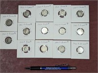 (14) 1962 Roosevelt Dimes