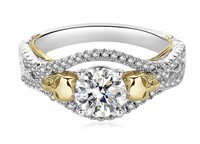 925S 1.0ct Moissanite Diamond Ring Set