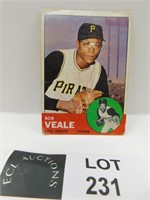 1963 TOPPS BOB VEALE MLB BASEBALL CARD