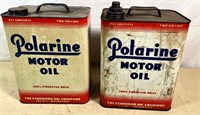 2pcs- Polarine Motor OIL cans- two US gallons