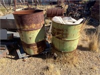 Two Steel Burn Barrels