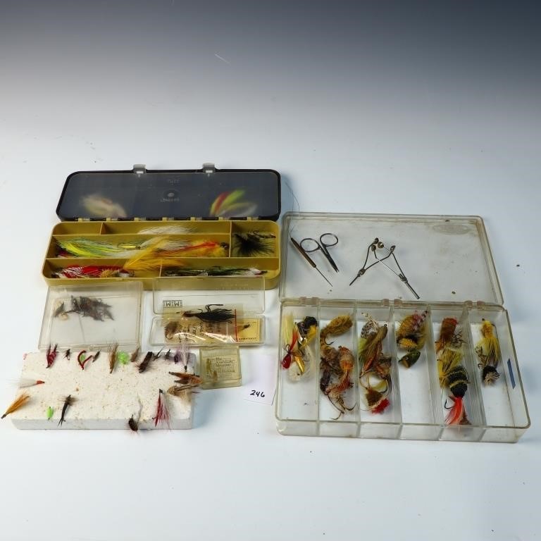 Lot of fishing lures/flies