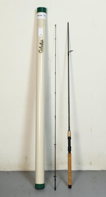 Salmon Steelhead spin rod with Cabelaâ€™s tube cas