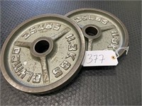 (2) 25 lbs Metal Weight Plates
