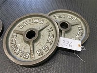 (2) 25 lbs Metal Weight Plates