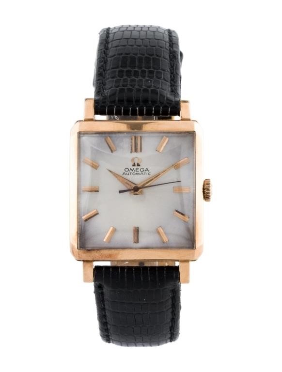 Omega Automatic 14k Rose Gold Men's Watch