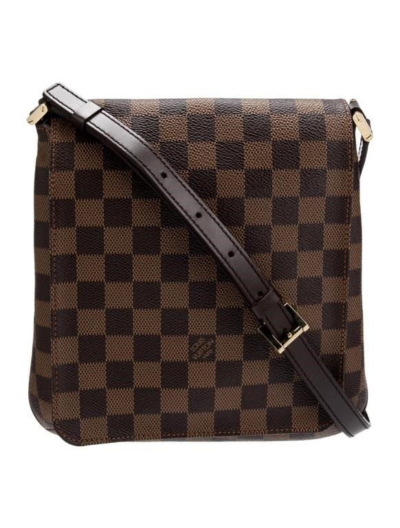 Louis Vuitton Brn Canvas Ebene Patt Shldr Bag