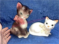 (2) Cat figurines