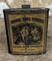 Orange Rifle Powder Tin