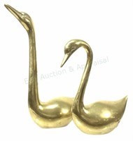 (2) Brass Swans, Decor