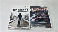 Wii games Tony hawk and need for speed