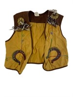 VTG Walls of Texas Size 6X/7 Childs Cowboy Vest