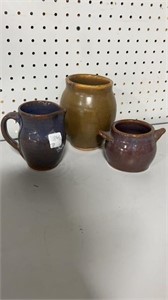 Peppertown Pottery Riley's Vase, Jug, & Bean Pot