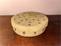 Vintage Native American Arrowhead Design Basket