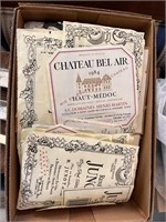Collection of Vintage Wine Labels