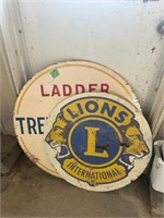 Lions Club Sign; Other Wooden Sign