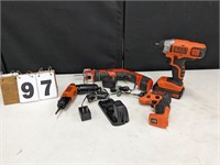Group of Black & Decker Cordless Tools
