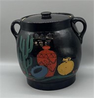 Southwest Theme Stoneware Cookie Jar