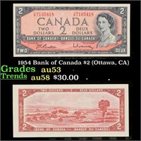 1954 Bank of Canada $2 (Ottawa, CA) Grades Select
