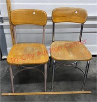 2 Vintage Wooden Chairs