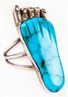 Jewelry Sterling Silver Turquoise Foot Ring