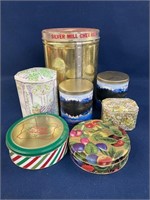 (7) Assorted tins