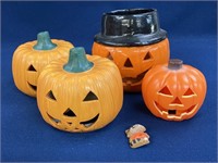 Halloween Candle Holders and a pin
