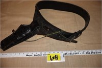tooled leather belt / holster
