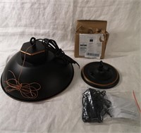 Hanging Black Ceiling Fixture by Globe. Pre-owned.