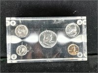 1957 Lucite Block US Coin Set