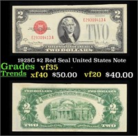 1928G $2 Red Seal United States Note Grades vf++