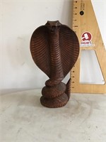 Wood carved cobra