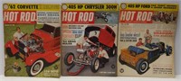 Lot Of 3 Vintage Issues Of Hot Rod Magazine